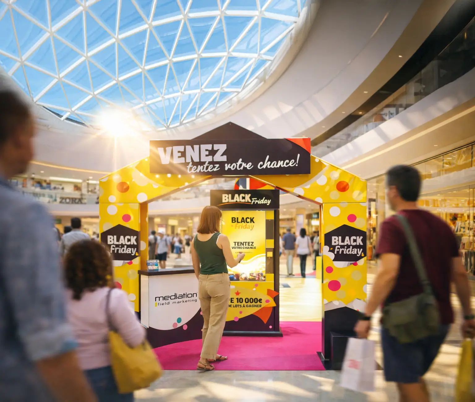 Interaction tactile et technologique sur une borne de jeux