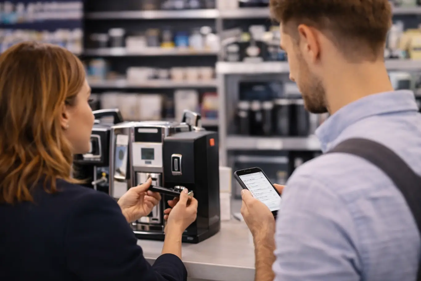 Product advice and sales pitch